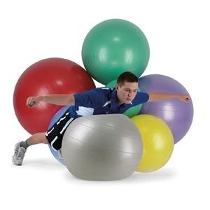 ABS træningsbold 75 cm grå - brug bolden!